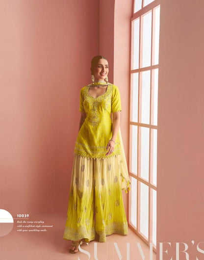 New Arrival! The Barkha Silk Plazzo Dress Set
