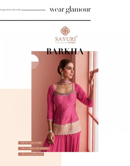New Arrival! The Barkha Silk Plazzo Dress Set