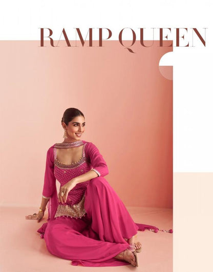 New Arrival! The Barkha Silk Plazzo Dress Set