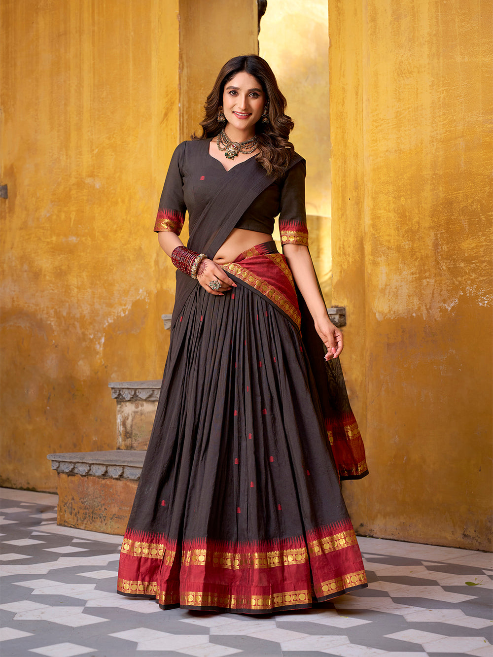 wedding-wear-chanderi-with-zari-weaving-work-half-saree-by-looknbook-art_a098c1e6-0f34-4c37-8d65-a1a9f23abcee.jpg