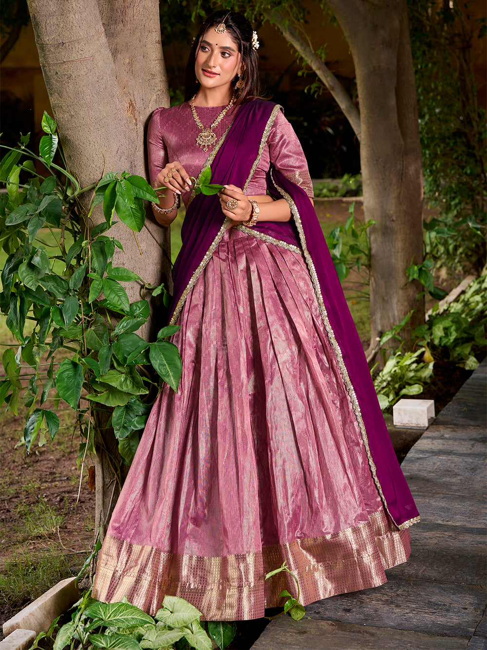 Pink-color-zari-weaving-work-dupion-silk-south-lehenga-choli-by-looknbook-art.jpg