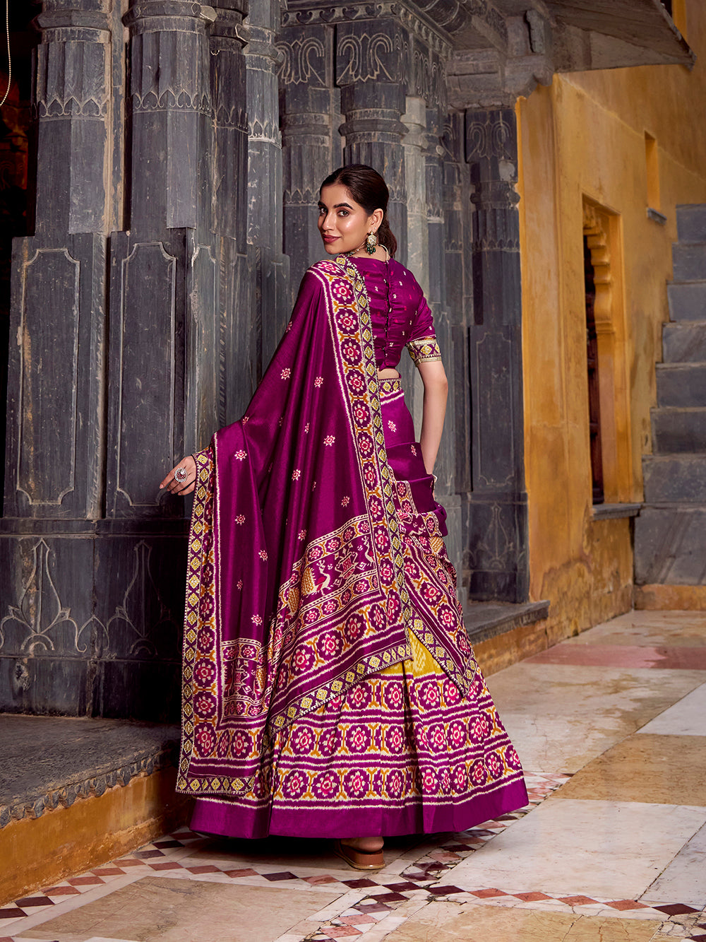 gujarati-patola-printed-with-tussar-silk-mustard-color-lehenga-choli-by-looknbook-art.jpg