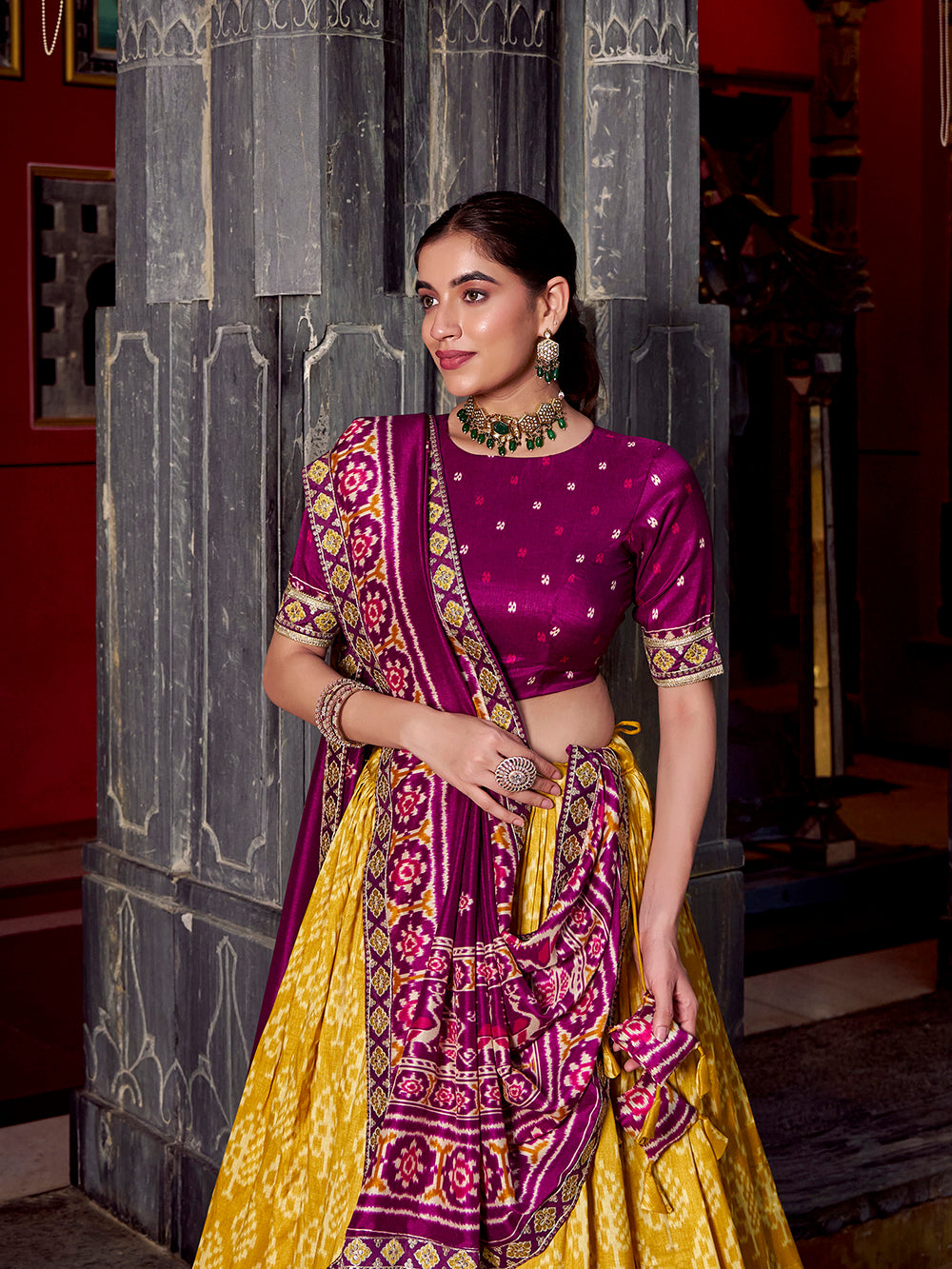 haldi-rasam-collection-for-woman-wear-mustard-color-patola-printed-lehenga-choli-by-looknbook-art.jpg