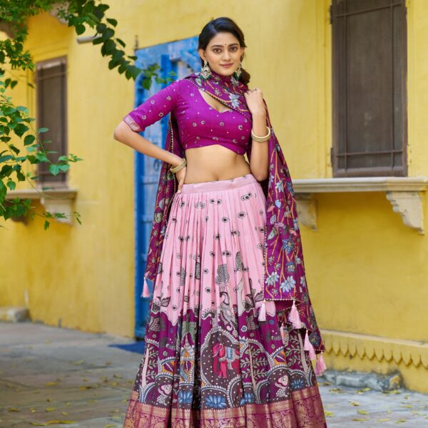 Light Pink Color Simple Lehenga Choli