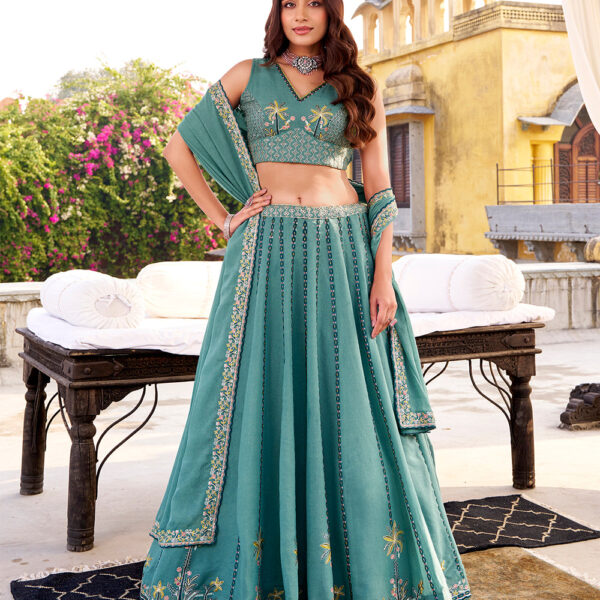 Sky Blue Color Chocolate Crush Chaniya Choli