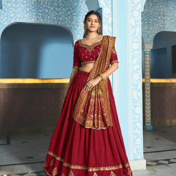 Indian Women Wear Embroidery Lehenga Choli