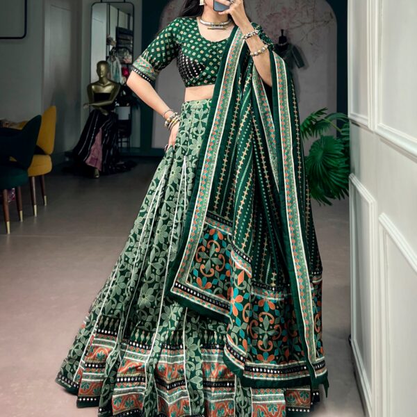 Indian Women Wear Navratri Lehenga