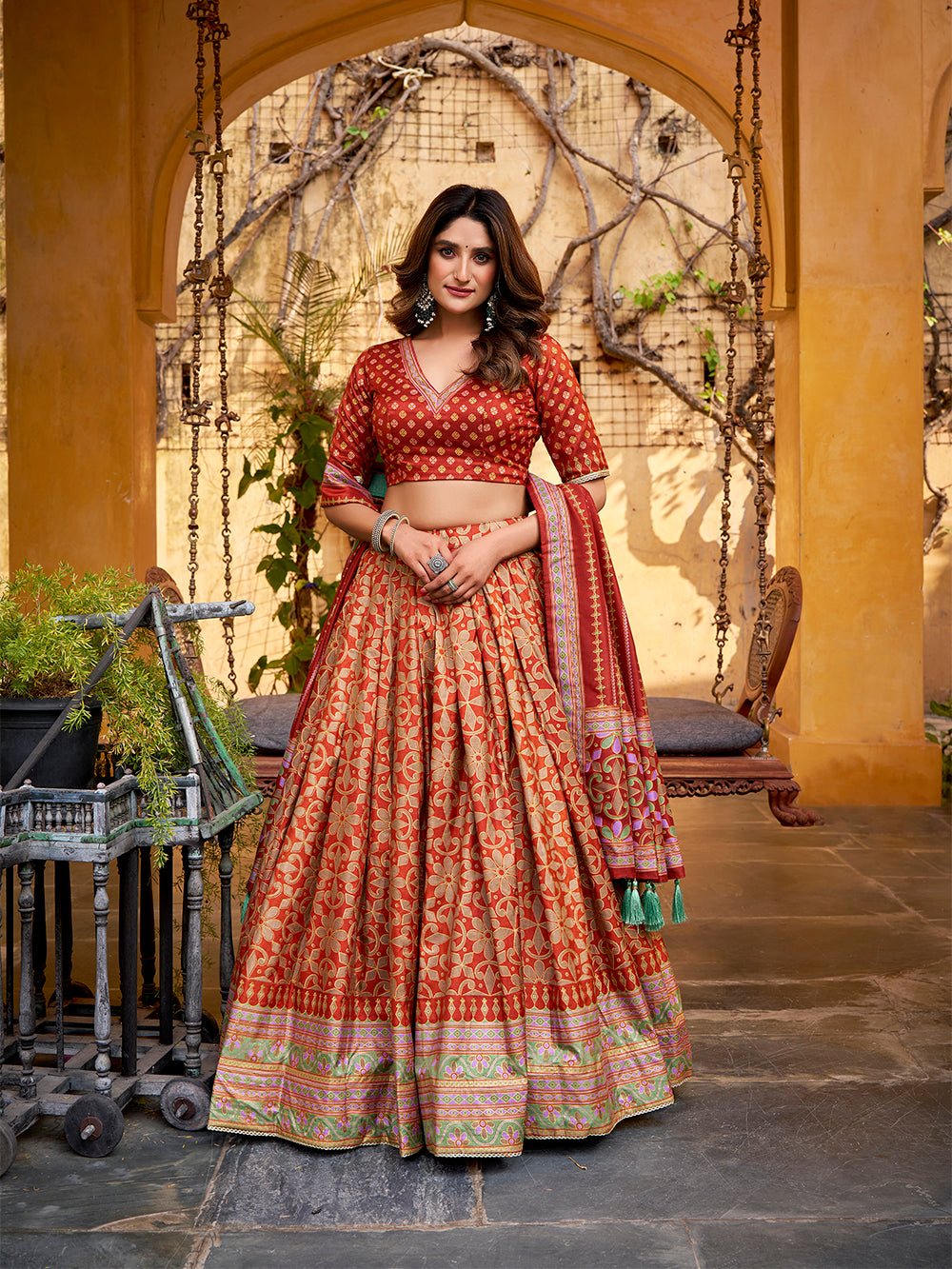 orange-color-tasar-silk-with-iconic-sparkle-and-lace-border-lehenga-choli-by-looknbook-art.jpg