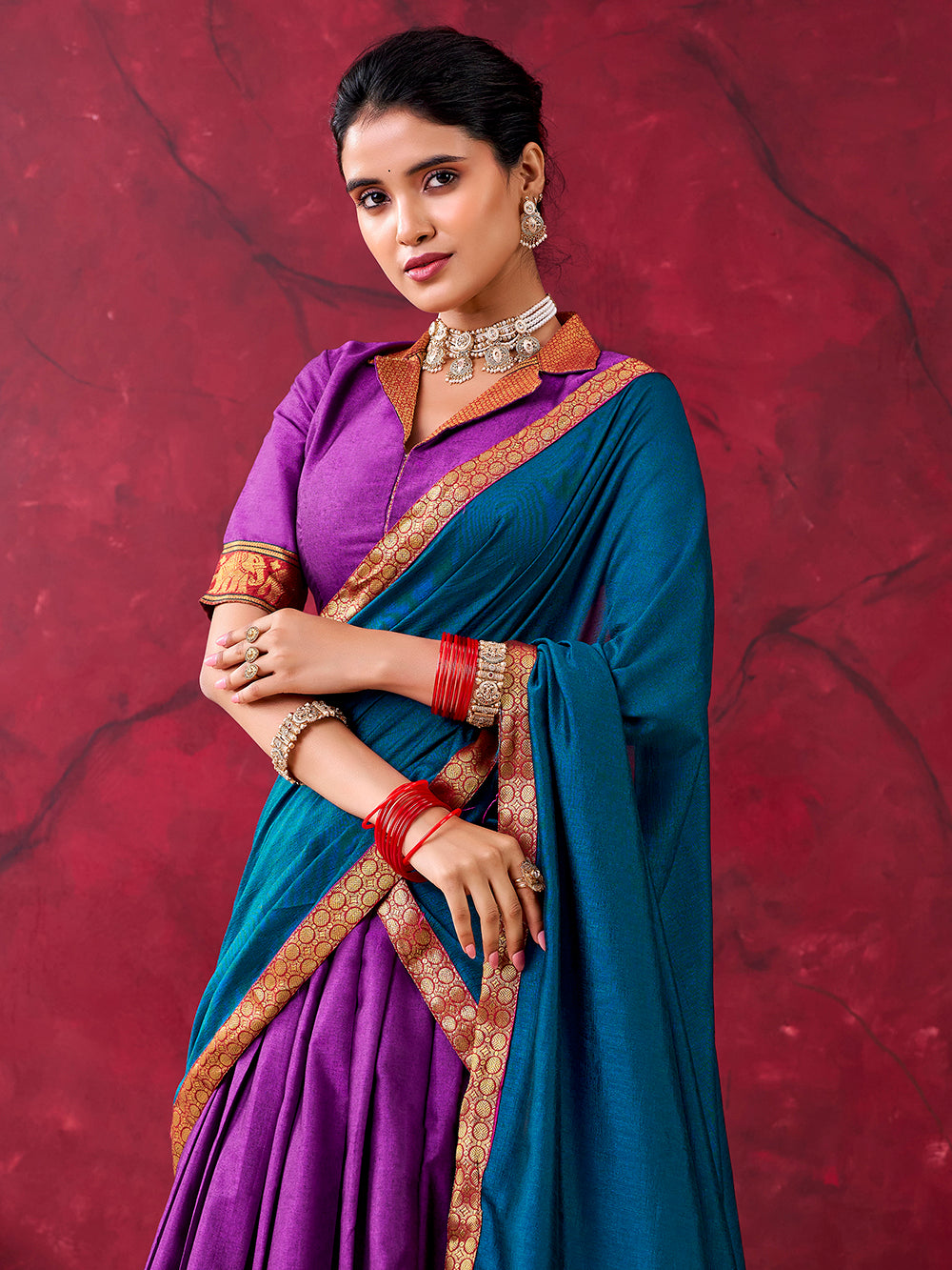 pooja-wear-cotton-with-zari-weaving-work-half-saree-by-looknbook-art.jpg