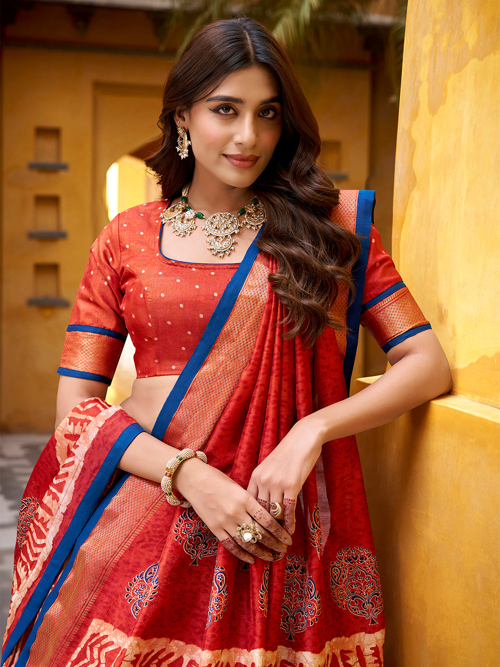 rust-orange-color-batik-print-and-zari-weaving-work-dola-silk-lehenga-choli-by-looknbook-art.jpg