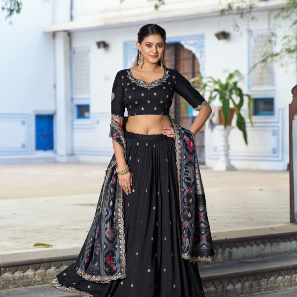 Sequince And Thread Embroidery Work Lehenga Choli