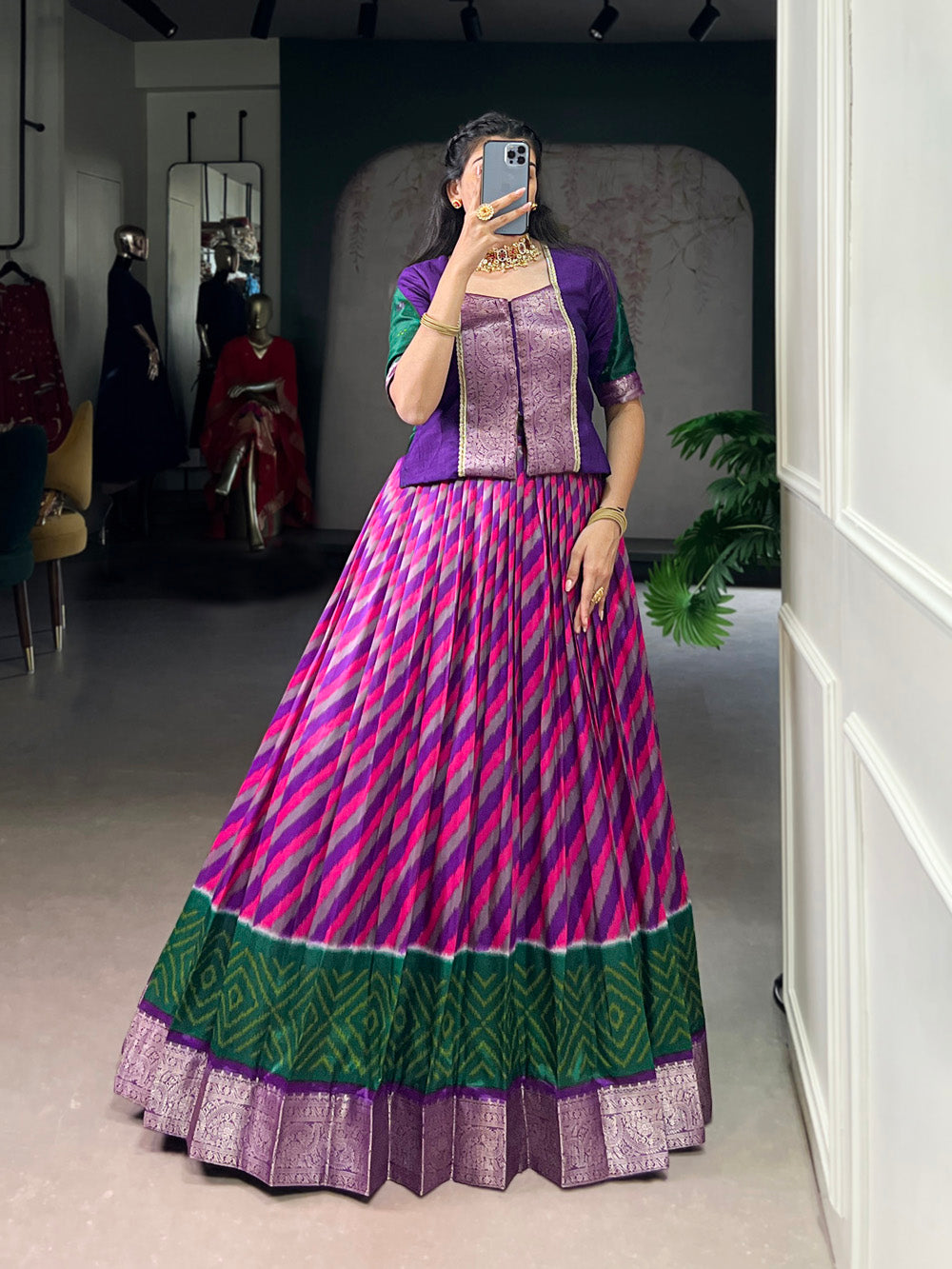 trendy-collection-leheriya-print-with-zari-weaving-work-tasar-silk-lehenga-choli-by-looknbook-art.jpg