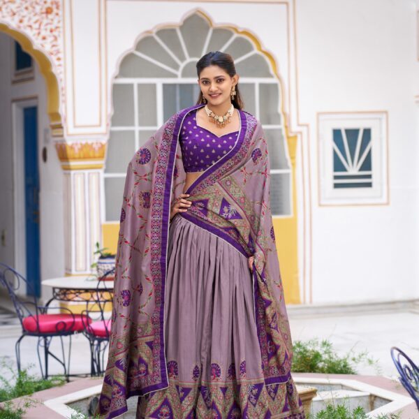 Light Weight Tasar Silk Lehenga choli