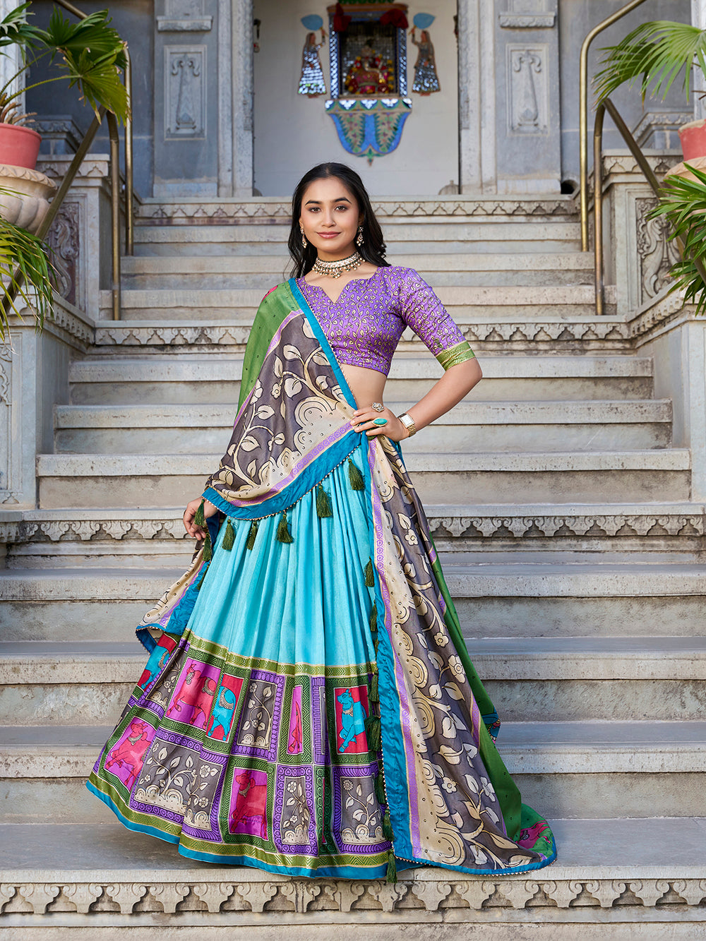 wedding-wear-collection-see-green-color-printed-with-kalamkari-printed-lehenga-choli-by-looknbook-art.jpg